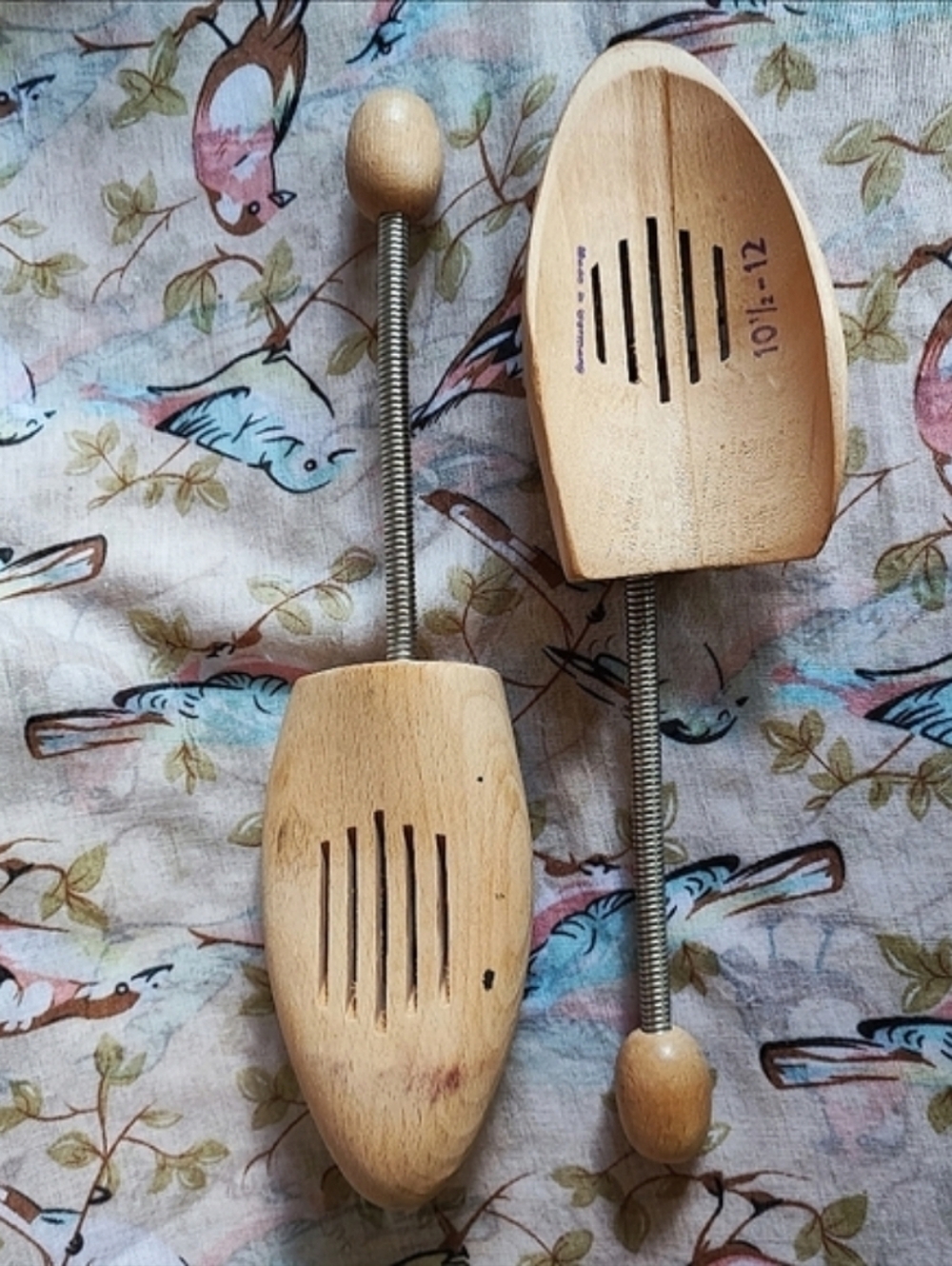 Vintage Wooden Wood Germany German Shoe Stretcher Form Size 10 1/2-12 Adjustable